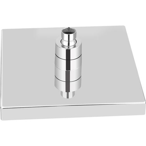 Soffione doccia quadrato da 8" cromato a LED con 7 colori variabili per un'atmosfera romantica in casa -Crezuo