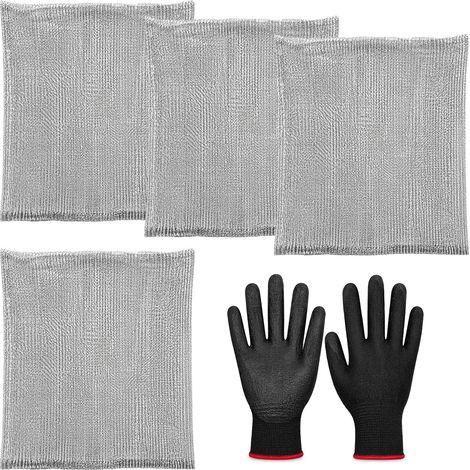 4 Pièces Panier Anti Campagnol, 45 x 40 cm, avec Gants, Acier Inoxydable  Panier de Protection des Racines, pour Arbres, Fleurs, Légumes, Baies