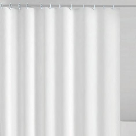 RIDEAU DE DOUCHE EN VINYLE MODÈLE WHITE Dimensions : 240 x 200 cm