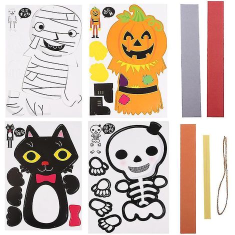 4er-Set DIY-Hängeschilder für Halloween-Dekorationen