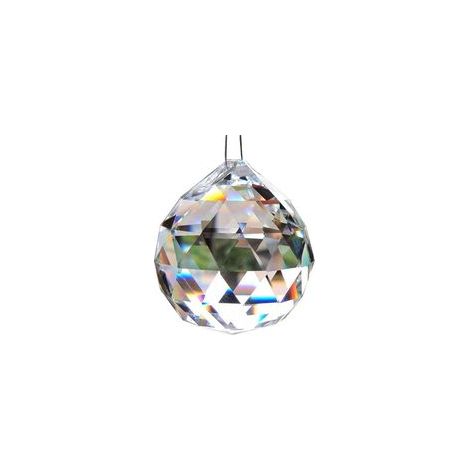 60 mm grande boule de cristal en verre clair boule de cristal boule de verre prisme pendentif arc-en-ciel cristal lustre pièces de cristal - mariage, fête, décoration de table de fête-Fei Yu