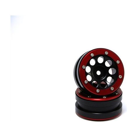 Beadlock Wheels PT- Ecohole Black/Red 1.9