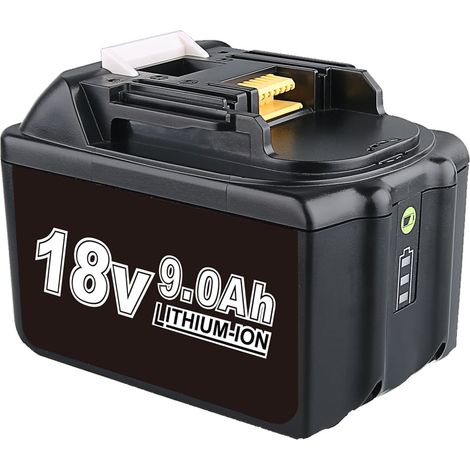 18V 9.0Ah Li-ION BL1890B Batterie pour Makita BL1850B BL1860B BL1860 BL1850 BL1830 BL1840B BL1830B BL1835 BL1815 LXT-400 avec LED Indicateur Batterie à Outils (1/5)