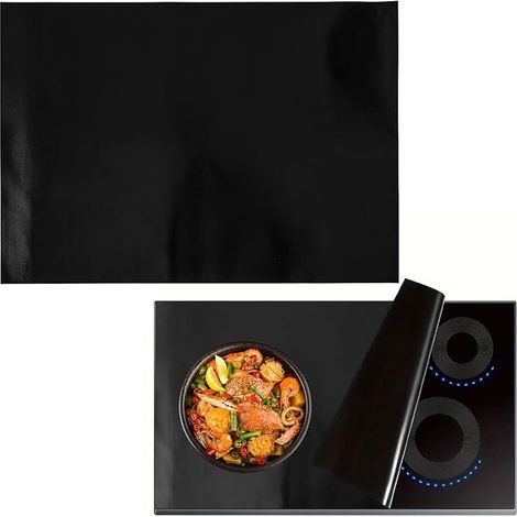 Tapis Protection Plaque Induction 54 × 90 cm, Silicone + Fibre de Verre, Convient pour des TempéRatures Jusqu'à 250°C, pour les Cuisines