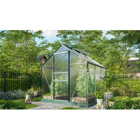 Vitavia Gewächshaus "Marley" inkl. Ready2Grow Zubehör-Set, smaragd grün, 3,8 m², 6 mm HKP (1/3)