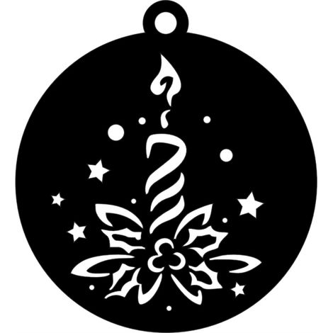 Ornamento natalizio €25, candela, decorazione natalizia, motivo traforato, NATALE
