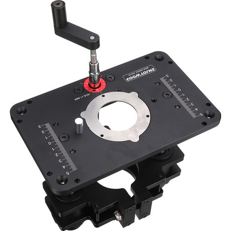 Insma – Ascenseur de routeur 69mm – Accessoire pour défonceuse et affleureuse – Alliage d'aluminium – Réglage précis pour travail du bois