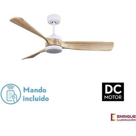 Ventilador Dc Oriente 26w Negro 3 Aspas Roble 132d 6vel 3colores 2950lm Remoto,temporizador,memoria 24 (1/2)