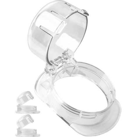 3 x Children's Safe Cooker Knobs,Transparent,for Large Control Knobs with Max. Child Safety Button (1/5)