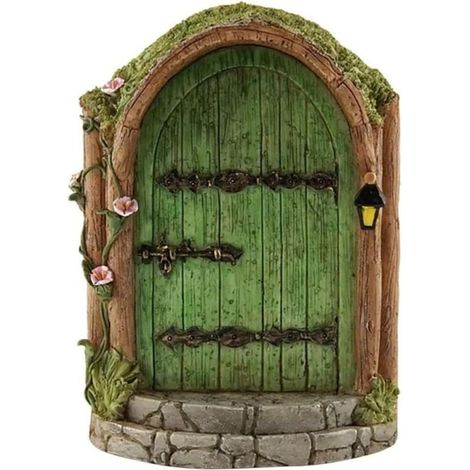 Fée Porte et Fenêtres pour Arbres Miniature Fée Jardin Décoration Extérieure Accessoires Yard Art Sculpture Décor Accessoires (1/4)