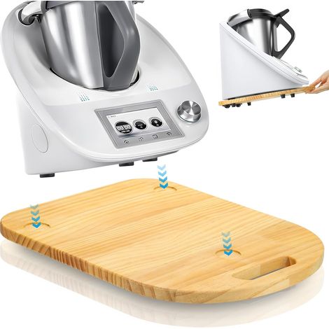 Planche Coulissante Compatible avec Thermomix TM6 TM5, Planche Compatible avec Thermomix avec roulettes, Planche de glisse en bois Compatible avec Thermomix TM6 (1/5)