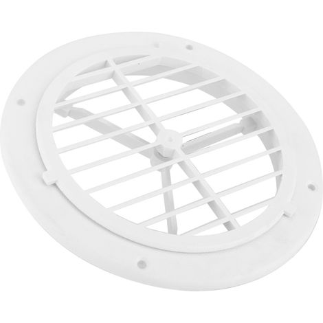 Grille d'aération ronde blanche réglable pour ventilation marine - 164mm/6.5" - Idéale pour bateaux, camping-cars et salles de bain (1/5)