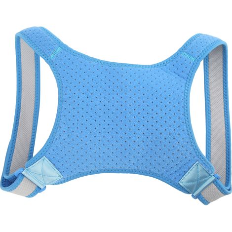 Correcteur de posture dorsal réglable, soutien des épaules et clavicule bleu, respirant pour le dos et la colonne vertébrale (1/5)