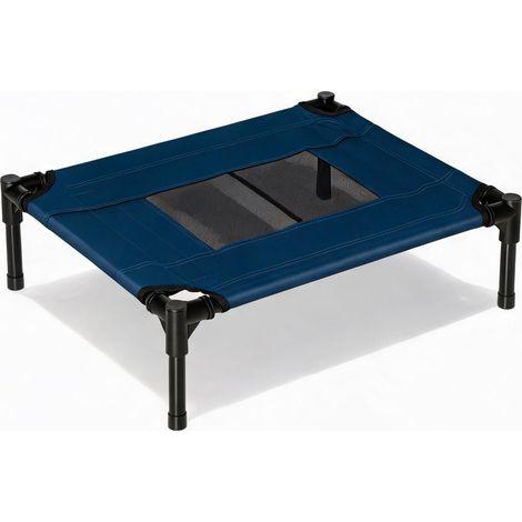 Cama Elevada para Mascotas Portátil 61 x 46 x 18 cm Azul Acero y (1/5)