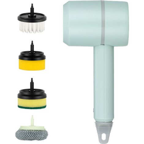 Máquina de limpieza eléctrica inalámbrica recargable por USB, cepillo automático para platos de cocina, herramienta de limpieza profesional para azulejos y bañeras. (1/5)