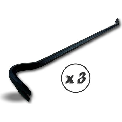 Pied de biche fer forgé Griffes étroites pied recourbé Arracher soulever - Quantité x 3 - Longueur 90 cm
