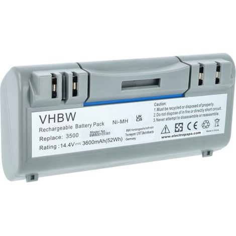 vhbw batteria sostituisce AEG SP385-BAT, 14904, SP5832 per aspirapolvere (3600mAh, 14,4V, NiMH)