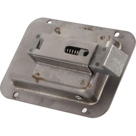 Outil de Loquet de Porte, 304 en Acier Inoxydable 304 Loquet de Porte à Palettes Serrure de Boîte à Outils Encastré avec 2 Clés pour Camions de Pompiers de Remorque de Camping-car A (1/4)