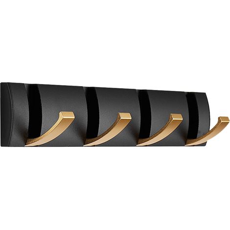 Gancho De Pared Para Toallas - Aluminio Negro Dorado - Resistente Al Agua Y A La Corrosión - Para Baño Dormitorio Cocina - 1 Unidad (1/5)