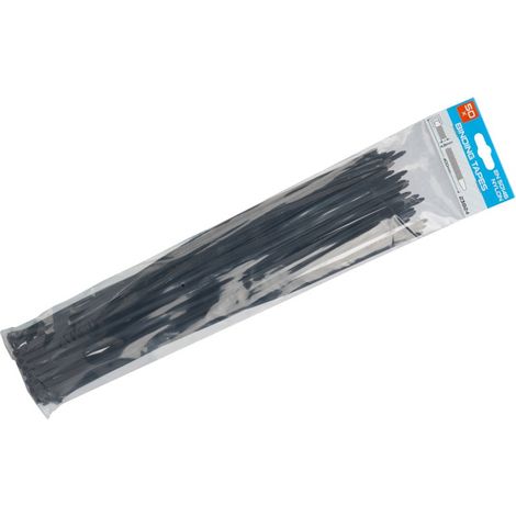 LEVIOR Nastri rilegatori 400x4,8mm 50pz nero 23824.01