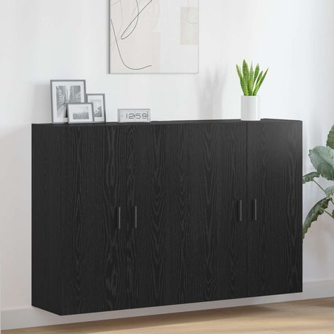 vidaXL Armoire Murale 2 pc Chêne noir 69,5 x 34 x 90 cm (1/5)