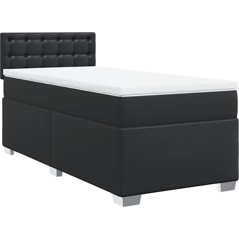 Maison Exclusive - Cama box spring con colchón cuero sintético ne (1/5)