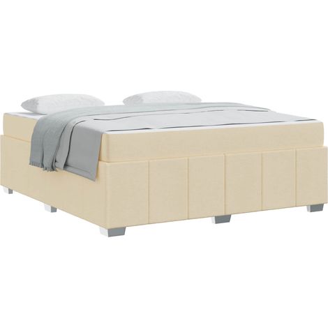 Maison Exclusive - Bettrahmen mit Matratze Creme 180 x 200 cm Sto