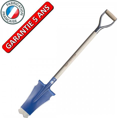 Caiman Pro 33 cm Spaten – lackierter YD-Griff – Wurzelschneider OUTILS PERRIN