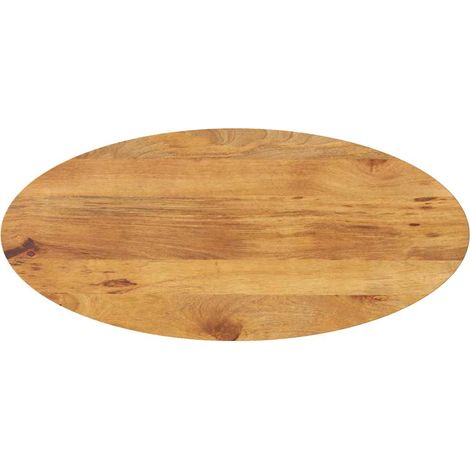 Tischplatte 140x50x3,8 cm Oval Massivholz Mango