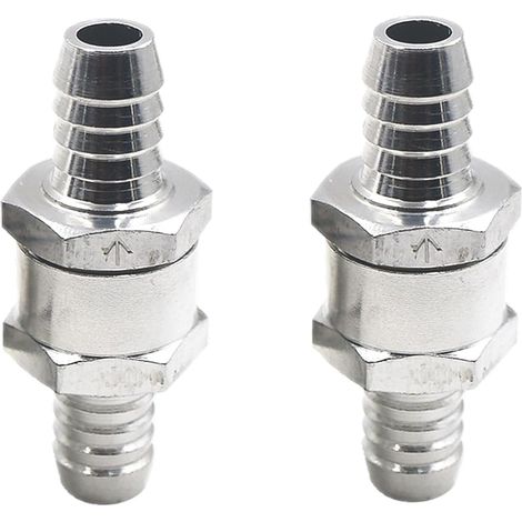 Lot de 2 16mm Clapets de Non-Retour, Valve Anti Retour Carburant, Clapet Anti Retour Filtre a Gasoil en Aluminium à Sens Unique pour Essence Systèmes de Carburant à Basse Pression (1/5)