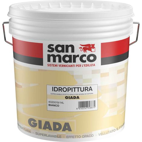Pittura superlavabile giada bianco lt 4