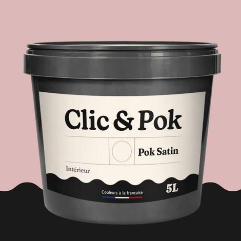 Peinture - POK - SATIN - Rose Moyen - 5L - Satiné - Acrylique