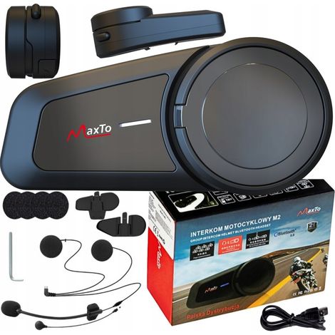 MAXTO M2 BLUETOOTH MOTORRAD-INTERCOM POLNISCHE SPRACHE