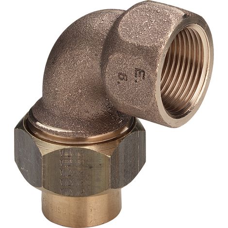 raccord coudé Viega 216962 18 mm x Rp 3/4, 90 degrés, bronze, joint conique, coudé