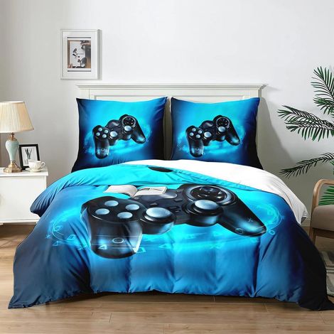 Bettwäsche-Set 140x200 cm mit Gamepad 3D-Druck, Mikrofaser, für Teenager