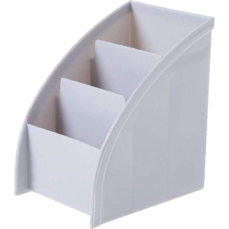 Boîte de rangement Support de télécommande stockage Organisateur Caddy Tabletop Porte-conteneur en plastique Trapèze Maquillage Papeterie Pen Box