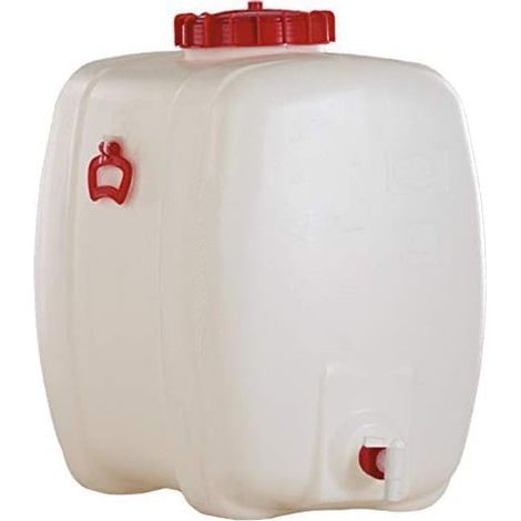 Graf – Fût en polyéthylène alimentaire 150 litres – Avec robinet – Dimensions 68x47x71 cm – Transparent pour contrôle niveau liquide