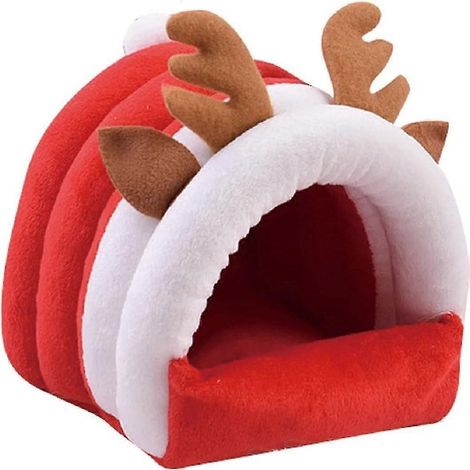 Lit d'hiver pour cobaye, lapin, hamster, hérisson, chat, accessoires chauds pour cage de petits animaux (l) Shisanq Noël (1/5)