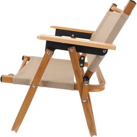 Chaise de camping pour enfants, en alliage d'aluminium et toile imitation bois, pliable et portable, pour les enfants de moins de 6 ans. (1/5)