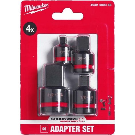 Milwaukee 4932480356 Impact Socket Adapter Set - 4 piece (1/2)