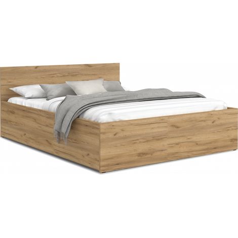 Lit coffre 140 x 190 cm Panama – Coffre de 740 L – Sommier relevable avec vérins – Structure renforcée jusqu'à 400 kg – Kids Literie (1/5)