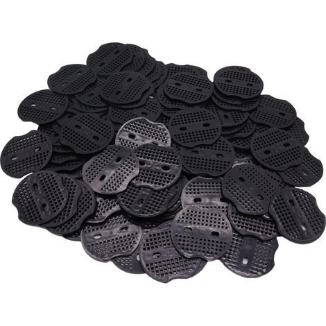 100 PCS Rondelles pour Piquets de Fixation en Acier pour bâche, Rondelle d'ancrage en U pour Piquets de Jardin, Piquets de Fixation Tente,7cm (1/5)