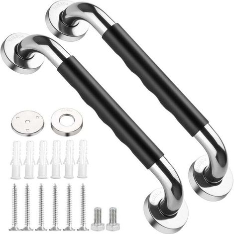 Pack Shower Grab Bars, 304 Stainless Steel Bathroom Grab Bar, Non-Slip Handle for Elderly, Injured, Disabled and Pregnant Women (30cm) MUMU (1/4)