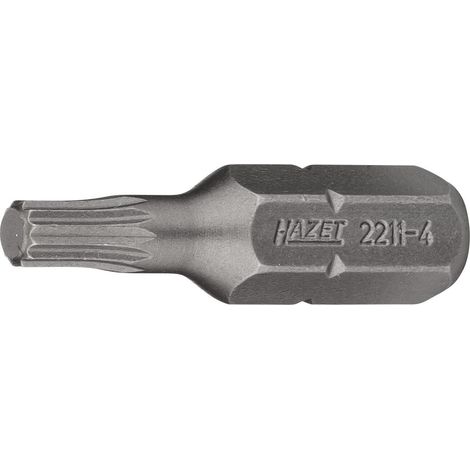 Embout-tournevis (bit) 2211-4 ∙ Hexagone massif 1/4 pouce (6,3 mm) ∙ Profil denture multiple intérieur XZN ∙ Taille M4