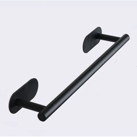 Towel rack - Bathroom Accessories - 304 Stainless Steel - Self-Adhesive - Black - 40 cm (1/4)