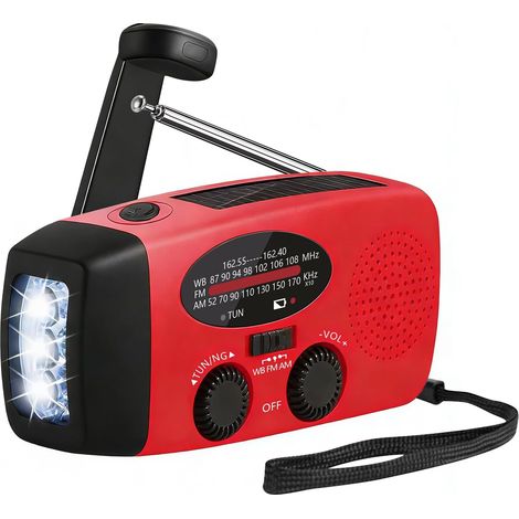 Radio à manivelle avec USB / chargeur de téléphone lampe poche 3 (1/5)