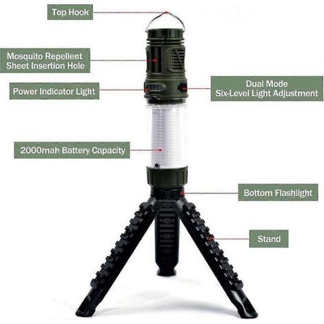 Lampe de camping portable anti-insectes pour l'extérieur (1/5)