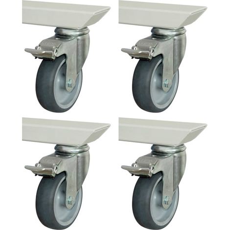 Jeu de roulettes RAU pour série adlatus 150 100 mm x 30 mm