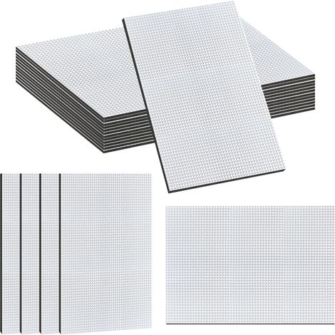 13 PcsTapis isolation phonique voiture, Tapis isolant phonique voiture, Tapis insonorisation voitures, coussins isolant thermique autocollant pour capot et portière de voitures (24,8 x 17,8 cm) (1/5)