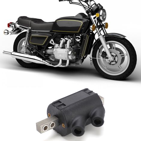 Bobine d'allumage double sortie 5 Ohm pour moto CB350F/CB400F/CB450/CB500, pièce de rechange (1/5)